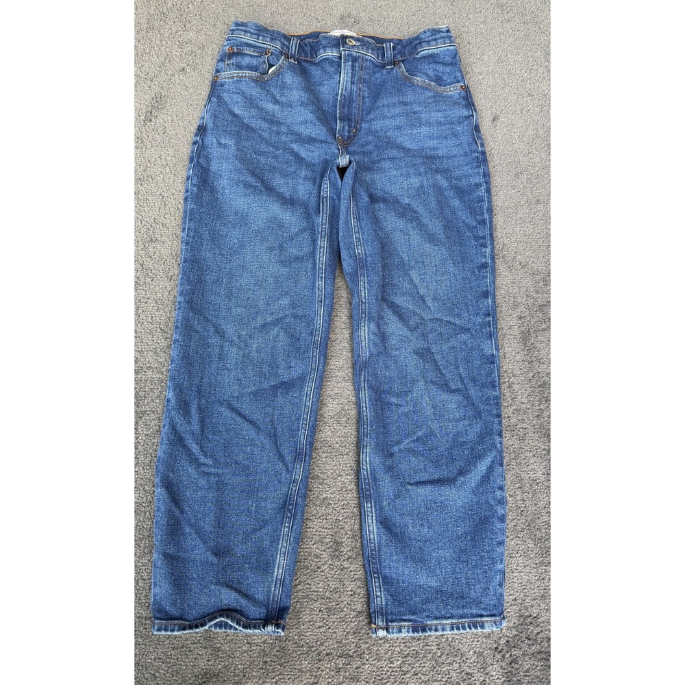 Abercrombie & Fitch The Mom High Rise Jeans Blue Medium Wash 28 6S 155D1566
